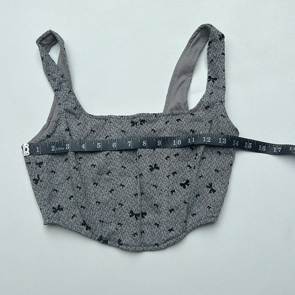 Altar'd State Cleo Velvet Bow Corset Top XS - Picture 4 of 8